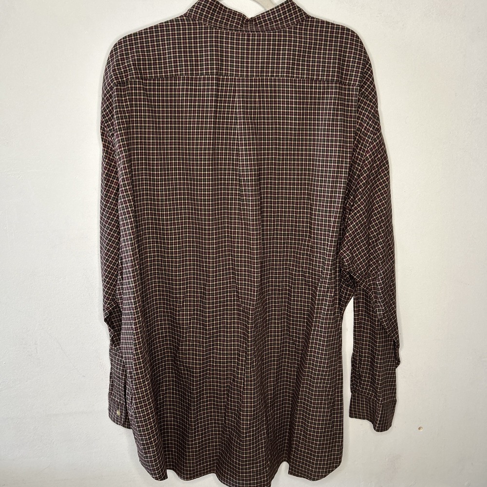POLO RALPH LAUREN‎ Size 3XB Big Mens Oxford Cloth Button Shirt Red Maroon Long - Picture 7 of 7
